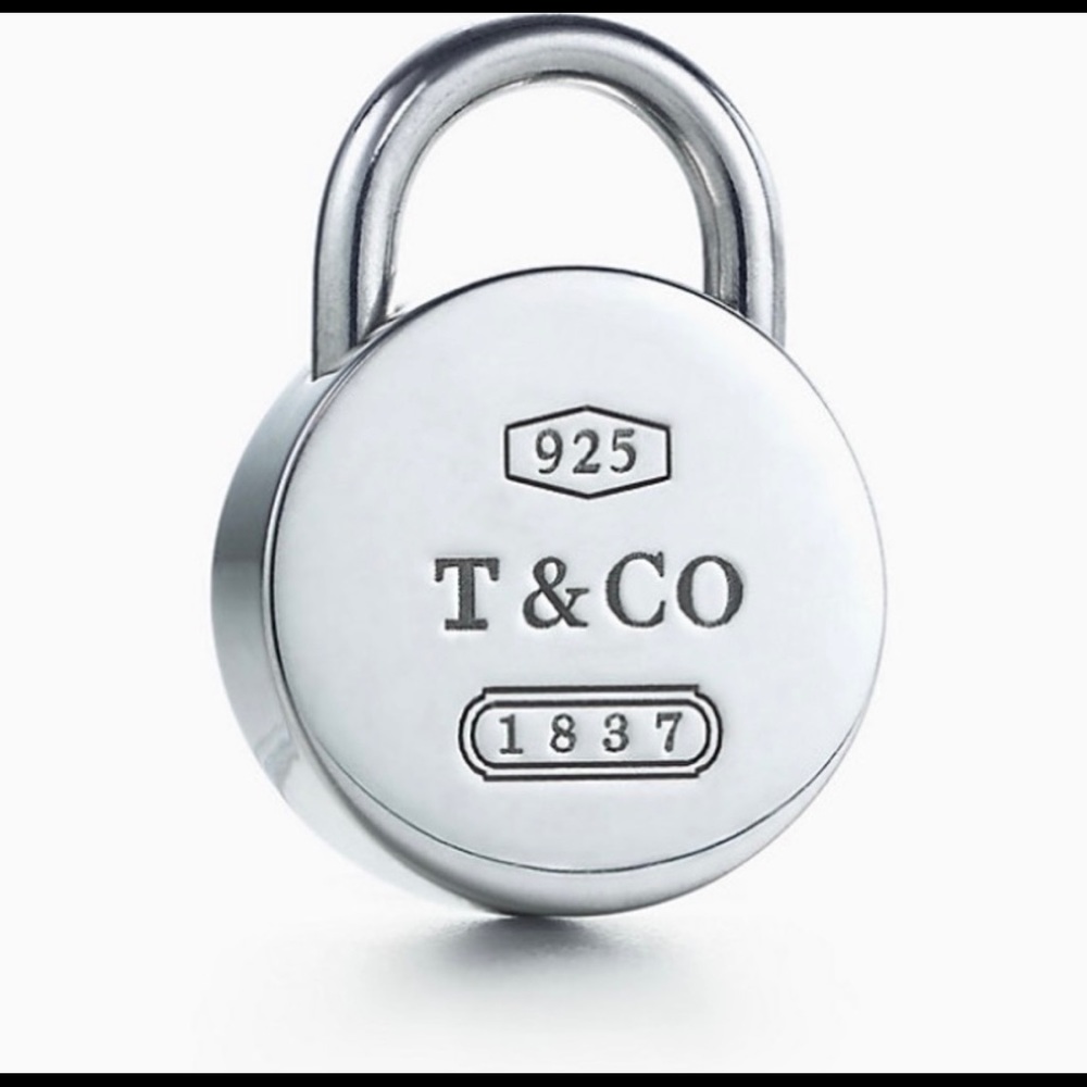 Authentic Tiffany 1837 round padlock necklace